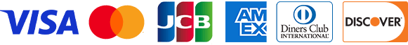 Visa、Mastercard、JCB、American Express (Amex)、Diners Club、Discover